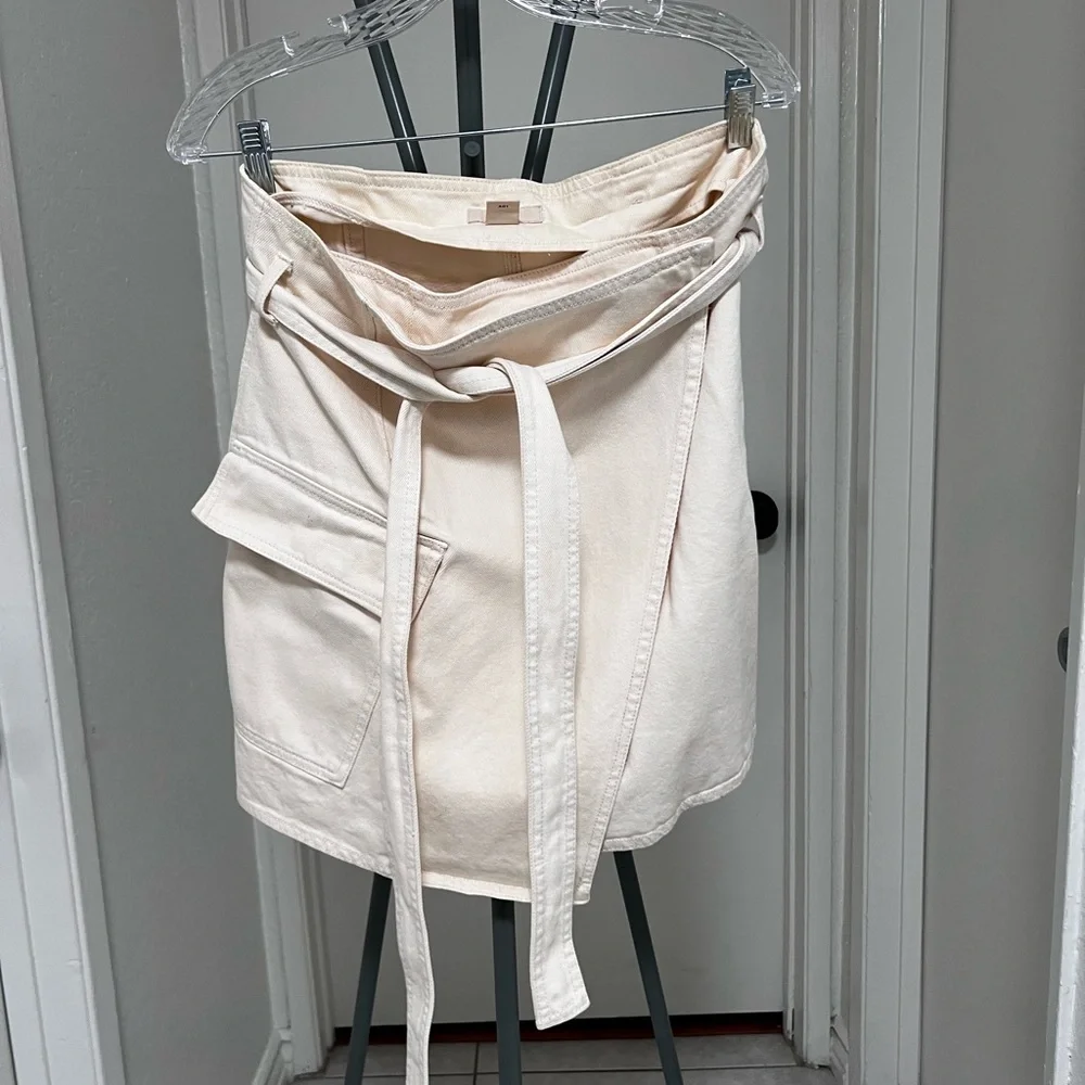 H&M Cream wrap skirt